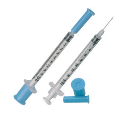 AirTite Products ExelInt Tuberculin Syringe with Needle 1 mL 26 Gauge 1/2 Inch Detachable Needle Without Safety - 26043