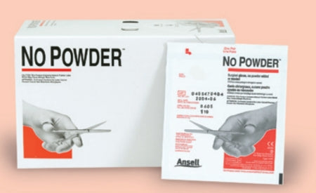 Ansell No Powder Surgical Glove Size 9 Sterile Latex Standard Cuff Length Fully Textured Ivory Not Chemo Approved - 8608