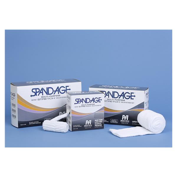 Medi-Tech Intl Corp Bandage Mt Spandage 8"X25Yd Dressing Elastic Net Size 8 White Lf Sterile Ea - S08