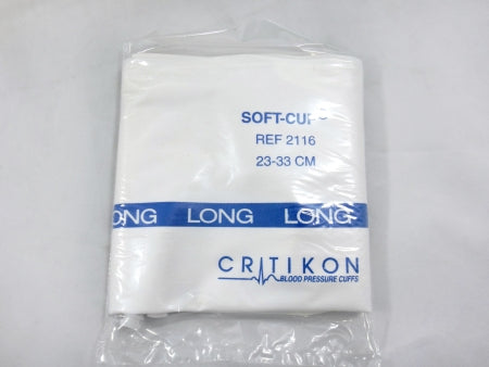 GE Healthcare Soft-Cuf Blood Pressure Cuff, 2 Tube Bladder Adult Limb Long 23 - 33 cm Fabric - 2116