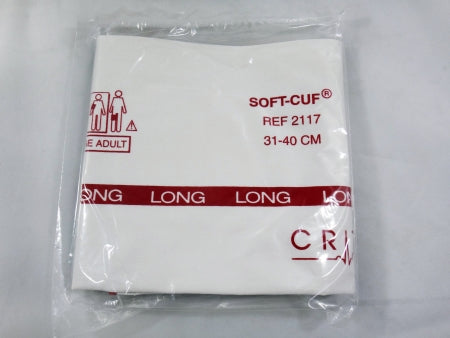 GE Healthcare Soft-Cuf Blood Pressure Cuff, 2 Tube Bladder Large Adult Limb Long 31 - 40 cm Fabric - 2117