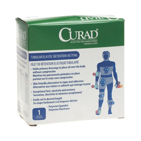 Curad - Elastic Net Retainer Dressing Tubular Rayon / Polyester Knit 28 Inch X 25 Yard Size 7 White Average Head / Face / Ears / Neck NonSterile - Medline - NONNET07