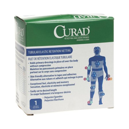 Curad - Elastic Net Retainer Dressing Tubular Rayon / Polyester Knit 28 Inch X 25 Yard Size 7 White Average Head / Face / Ears / Neck NonSterile - NONNET07