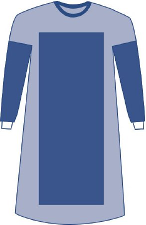 Eclipse - Poly-Reinforced Surgical Gown with Towel 2X-Large Blue Sterile AAMI Level 4 Disposable - Medline - DYNJP2203