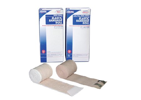 Dukal - Elastic Bandage 2 Inch X 4-1/2 Yard Standard Compression Clip Detached Closure Tan NonSterile - 502