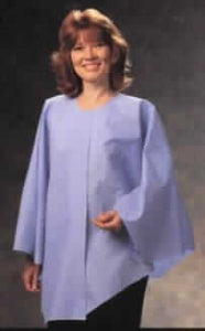 Graham Medical Products Exam Cape Blue One Size Fits Most Front Opening Without Closure - 15568