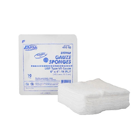 Dukal Dukal USP Type VII Gauze Sponge Cotton 16-Ply 4 X 4 Inch Square Sterile - 416-10