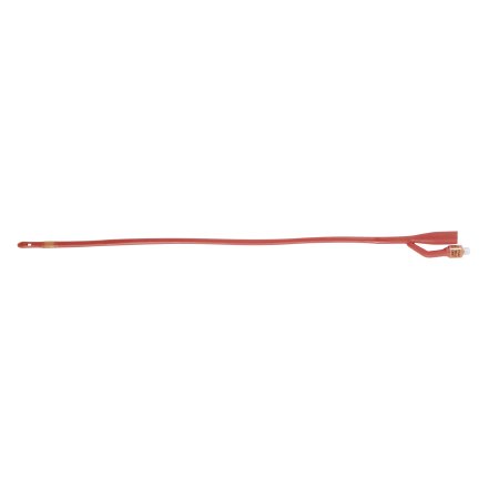 Bardex Lubricath - Foley Catheter 2-Way Council Tip 5 cc Balloon 16 Fr. Red Rubber - 0196L16