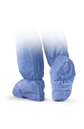 Medline - Boot Cover X-Large Knee High Nonskid Sole Blue NonSterile - NON27143XL