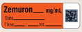 Shamrock Scientific Pre-Printed Label Anesthesia Label ZEMURON / _____ mg /mL Fluorescent Red 1/2 X 500 Inch - SA-2215