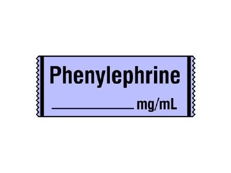 Shamrock - Drug Label Anesthesia Label Phenylephrine_mg/mL Violet 1/2 X 1 Inch - SA-283