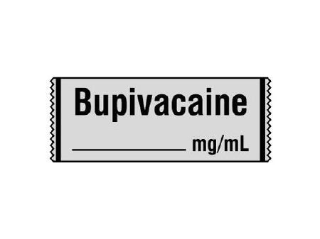 Shamrock - Drug Label Anesthesia Label BUPIVACAINE / _____ mg / mL Gray 1/2 X 1 Inch - SA-302