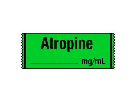 Shamrock - Drug Label Anesthesia Label Atrophine____mg/mL Green 1/2 X 1 Inch - SA-310