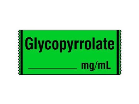 Shamrock - Drug Label Anesthesia Label Glycopyrrolate _____ mg / mL Green 1/2 X 1 Inch - SA-311
