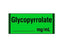 Shamrock - Drug Label Anesthesia Label Glycopyrrolate _____ mg / mL Green 1/2 X 1 Inch - SA-311