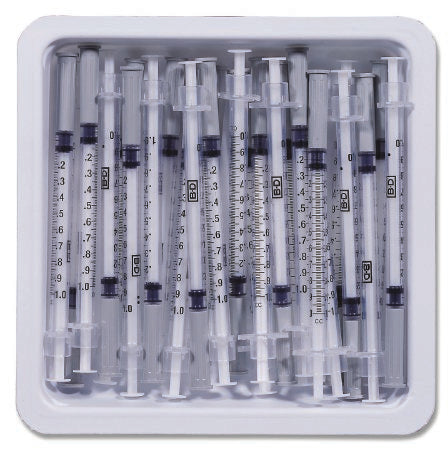 SafetyGlide - Allergy Tray 1 mL 27 Gauge 1/2 Inch Regular Wall Sliding Safety Needle - 305950
