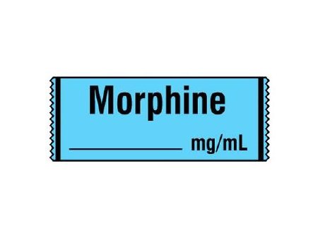 Shamrock - Drug Label Anesthesia Label MORPHINE / _____ mg / mL Blue 1/2 X 1 Inch - SA-243