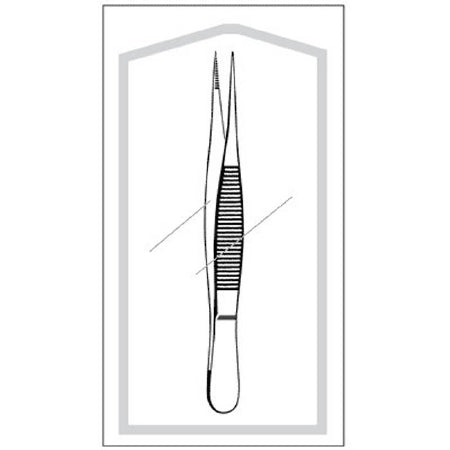 Sklar Econo Splinter Forceps 4-1/2 Inch Floor Grade Stainless Steel Sterile NonLocking Thumb Handle Straight Fine Point Tips - 96-2410