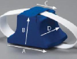 DeRoyal - Knee Abduction Cushion 8 W X 6 D X 5 H Inch Foam Hook and Loop Strap Fastening - M60-049