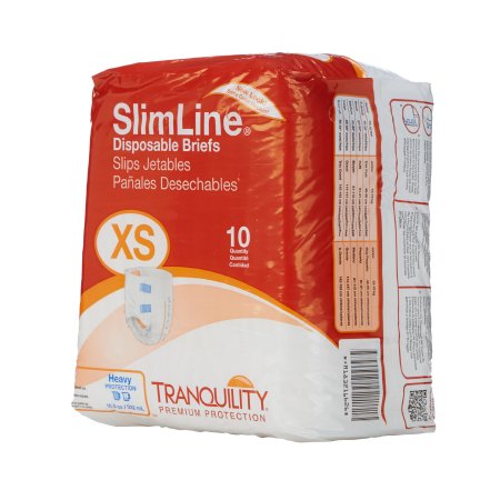 Principle Business Enterprises Tranquility Slimline Adult Incontinent Brief Tab Closure X-Small Disposable Heavy Absorbency - 2166