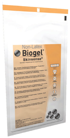 Molnlycke Biogel Skinsense Surgical Glove Size 9 Sterile Polyisoprene Standard Cuff Length Fully Textured Ivory Not Chemo Approved - 31490