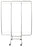 Omnimed Privacy Screen Frame Folding 3-Panel Aluminum - 153153