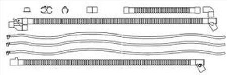 RT-Series - Ventilator Circuit Corrugated Tube Dual Limb Adult Without Bag Single Patient Use Heated Circuit - RT111