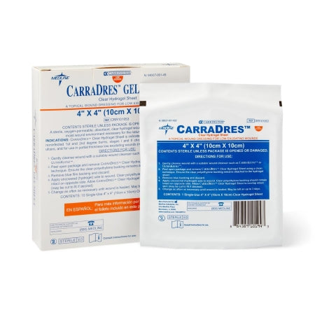 Carradres - Hydrogel Dressing 4 X 4 Inch Sterile - CRR101053