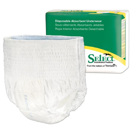 Principle Business Enterprises Select Adult Absorbent Underwear Pull On Medium Disposable Heavy Absorbency - 2605