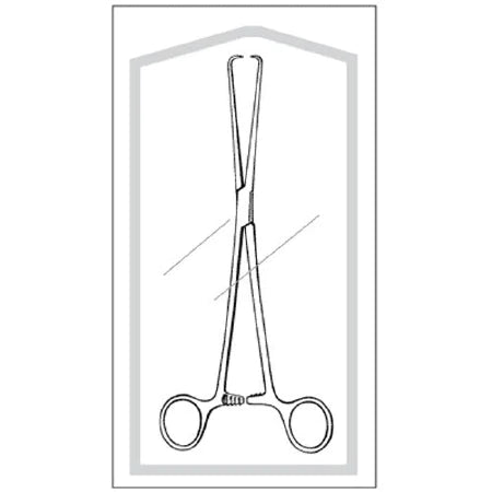 Merit - Forceps Schroeder 10-1/4 Inch Length Mid Grade Stainless Steel Pozzi Tip - 96-2624M