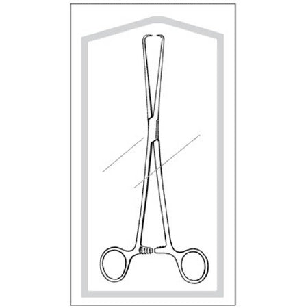 Sklar Econo Tenaculum Forceps Schroeder 9-1/2 Inch Floor Grade Stainless Steel Sterile Ratchet Lock Finger Ring Handle Straight - 96-2624