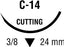 Polysorb - Suture with Needle Absorbable Coated Violet Suture Braided Polyester Size 2 - 0 30 Inch Suture 1-Needle 24 mm Length 3/8 Circle Reverse Cutting Needle - CL-823