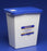 Cardinal PharmaSafety Pharmaceutical Waste Container Nestable 17-3/4 H X 11 W X 15-1/2 D Inch 8 Gallon White Base / Blue Lid Vertical Entry Hinged Lid - 8850