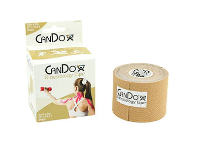 CanDo - Kinesiology Tape Water Resistant Cotton / Rayon 2 Inch X 5 Yard Beige NonSterile - 24-4850
