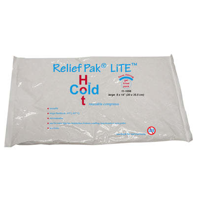 Fabrication Enterprises Relief Pak LiTE Hot / Cold Therapy Pack Medium Reusable 1 X 5 X 10 Inch - 11-1055-1
