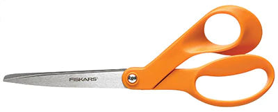 Fiskars Premier - Utility Scissors 8 Inch Length Finger Ring Handle Blunt Tip / Blunt Tip - 24-6502