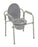 Fabrication Enterprises - Commode Chair Padded Fixed Arm Steel Frame Removable Back - 43-2330