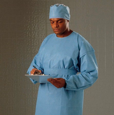 Halyard - Protective Procedure Gown One Size Fits Most Blue NonSterile Not Rated Disposable - 69127