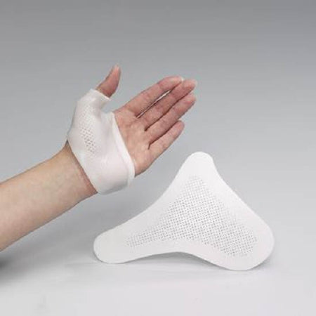 Patterson Medical Supply Rolyan Thumb Spica Splint Hand-based Polyform Left or Right Hand White Small - A3581