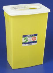 Cardinal SharpSafety Chemotherapy Waste Container 8 Gallon Yellow Sliding Lid - 8985SPG2