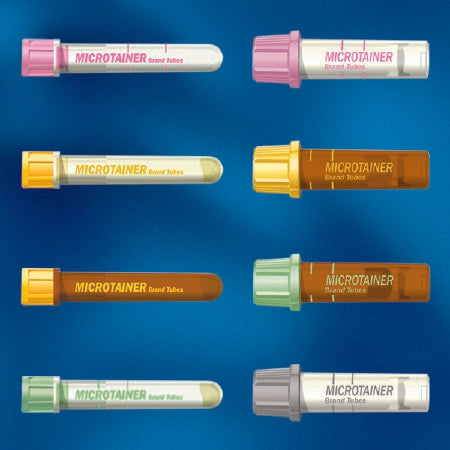 Becton Dickinson BD Microtainer SST Capillary Blood Collection Tube Serum Tube Clot Activator / Separator Gel Additive 15.3 X 46 mm 400 µL to 600 µL Gold BD Microgard Closure Plastic Tube - 365978