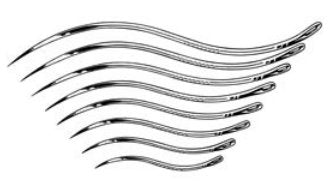 Integra Miltex - Suture Needle Serpentine Double Curved Cutting Edge Needle Cutting Edge Type Size 1 Needle - MS1295-1