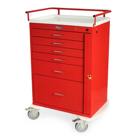 Classic Line - Emergency Cart Heavy-duty Steel 32 X 44-1/2 X 22 Inch Red - 6400