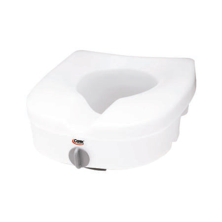 E-Z Lock - Raised Toilet Seat 5 Inch Height White 300 lbs. Weight Capacity - FGB30500 0000