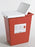 SharpSafety - Sharps Container 17-3/4 H X 11 W X 15-1/2 D Inch 8 Gallon Red Base / White Lid Horizontal / Vertical Entry Gasketed Hinged Lid - 8997PG2