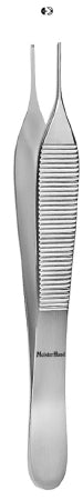 MeisterHand - Tissue Forceps Adson 4-3/4 Inch Length Surgical Grade German Stainless Steel NonSterile NonLocking Thumb Handle Straight Delicate 1 X 2 Teeth - MH6-120