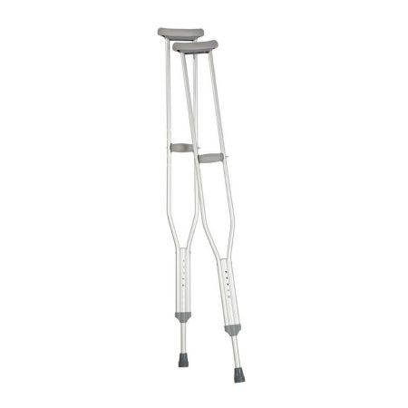Carex - Underarm Crutches Aluminum Frame Adult 250 lbs. Weight Capacity Push Button Adjustment - FGA97600 0000
