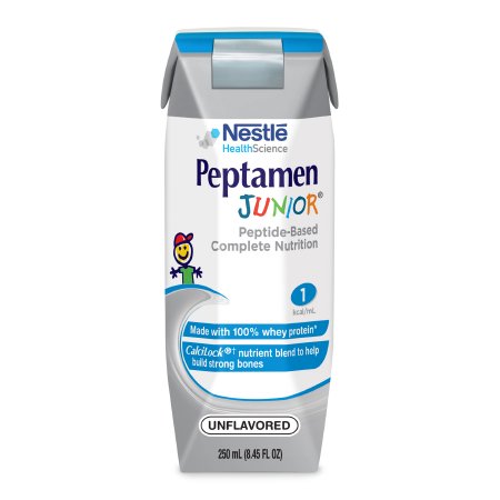 Nestle Healthcare Nutrition Peptamen Junior Pediatric Tube Feeding Formula 250 mL Carton Ready to Use Unflavored Ages 1-13 Years - 9871616253
