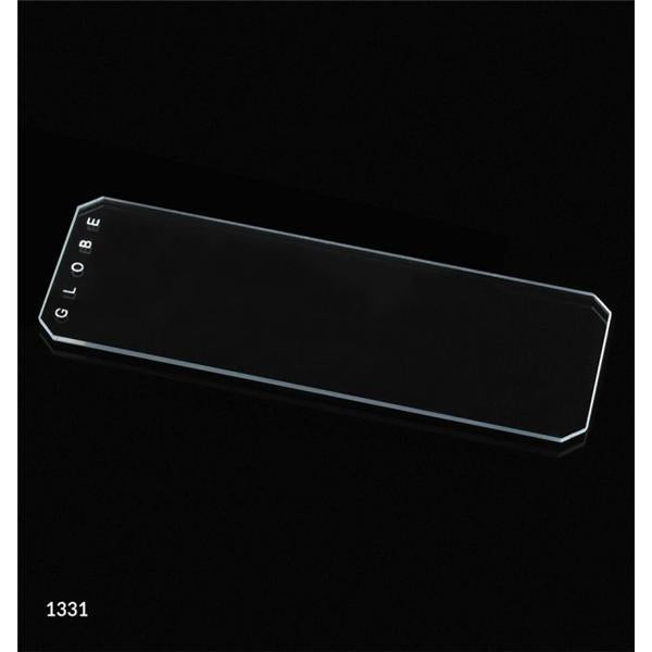 Globe Scientific Plain Microscope Slide 3X1" Clear With 45D Beveled Edge/Clipped Corner 20Bx/Ca - 1331