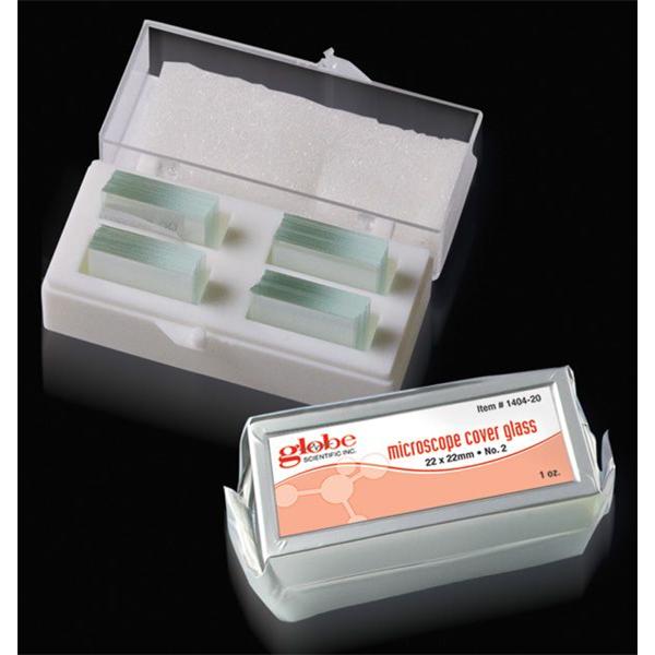 Globe Scientific Microscope Cover Glass 22X40Mm #2 10/Bx - 1411-20